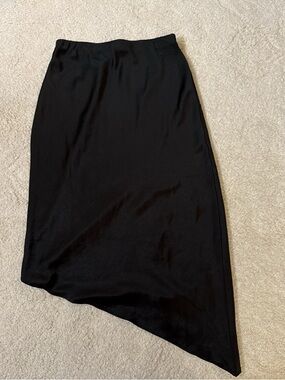 H&M Black Asymmetrical Midi Skirt